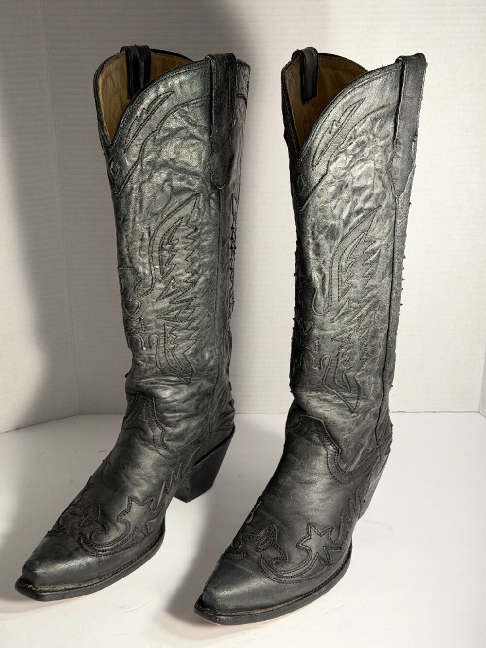 CORRAL Black Knee High SIZE 10 BOOTS T Bird design